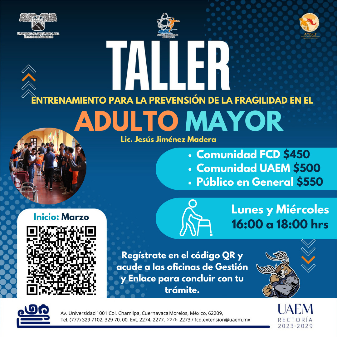 Taller De Prevenci N De La Fragilidad En El Adulto Mayor Universidad