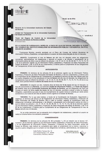 Resultados de la evaluación del IMIPE a la UAEM