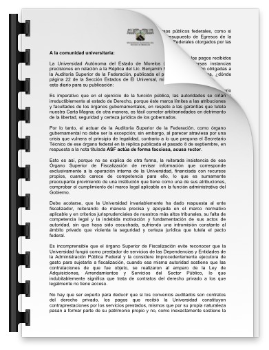 Respuesta de la UAEM a la ASF