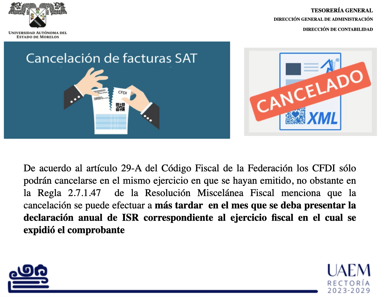 Cancelación de facturas SAT