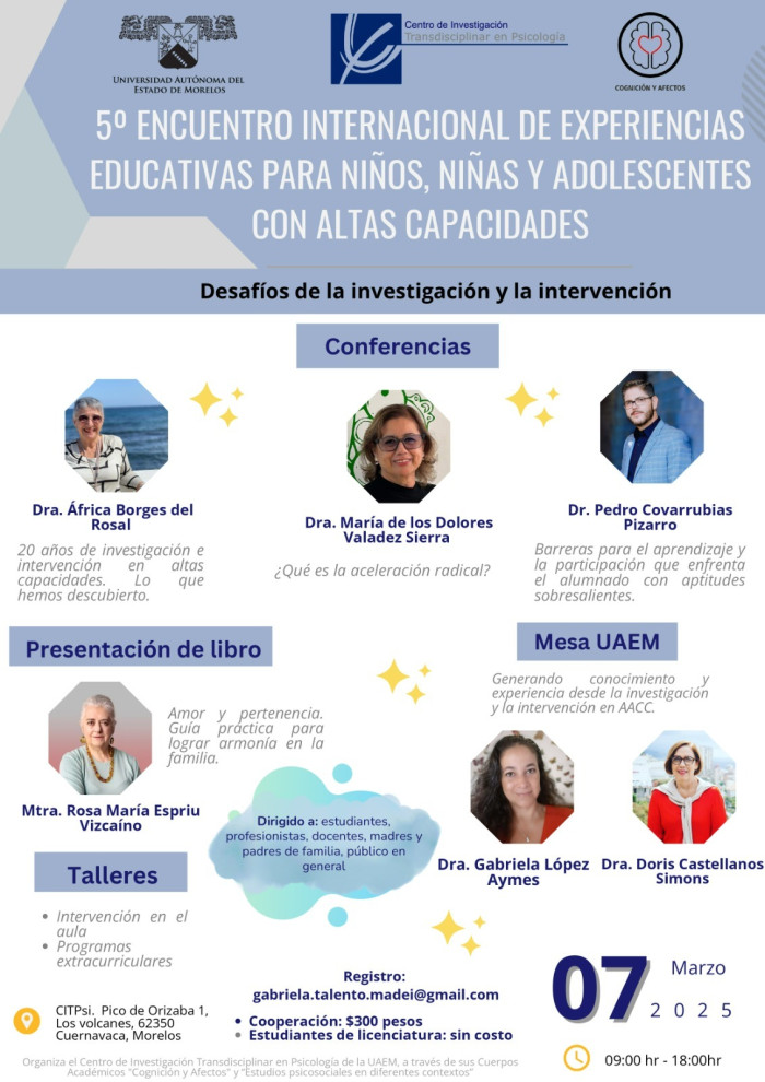 5º Encuentro Internacional de Experiencias Educativas para Niños, Niñas y Adolescentes con Altas Capacidades