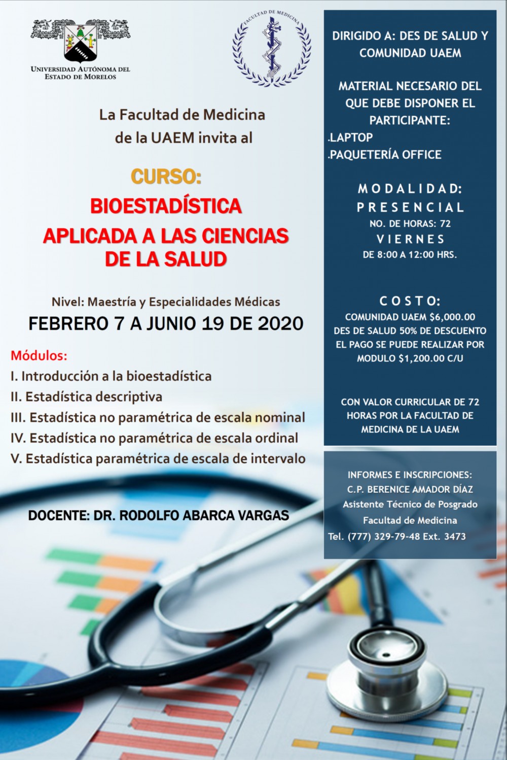 Curso: Bioestadística aplicada a las ciencias de la salud - Universidad  Autónoma del Estado de Morelos