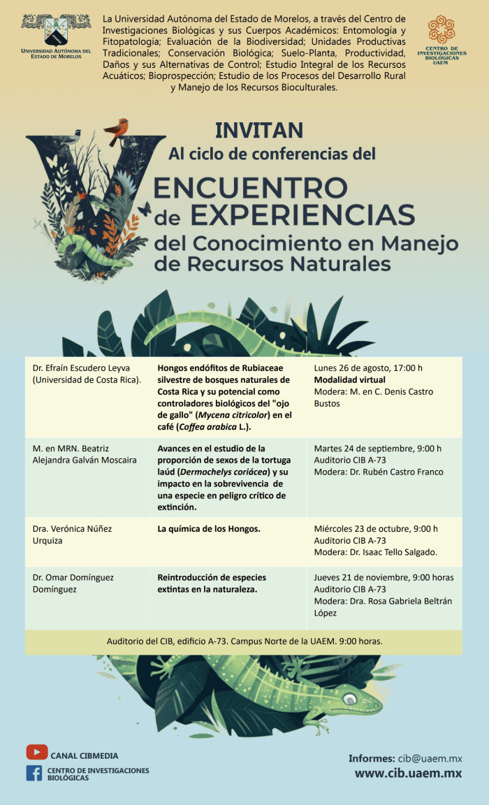 Ciclo de Conferencia del V Encuentro de Experiencias del Conocimiento en Manejo de Recursos Naturales