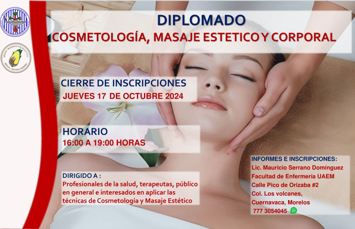 DIPLOMADO COSMETOLOGÍA, MASAJE ESTÉTICO Y CORPORAL