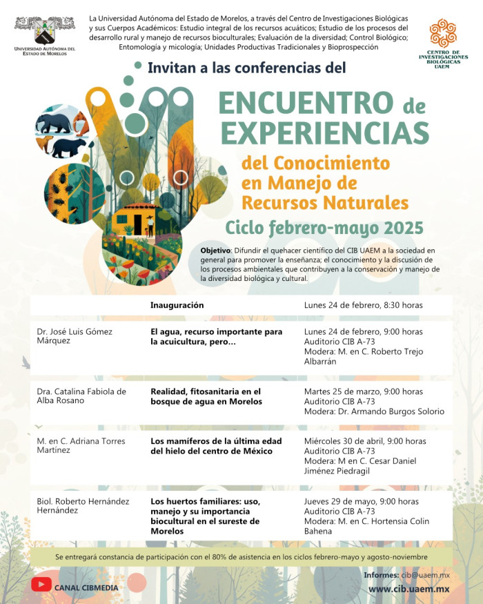 Conferencias: Encuentro de Experiencias del Conocimiento en Manejo de Recursos Naturales