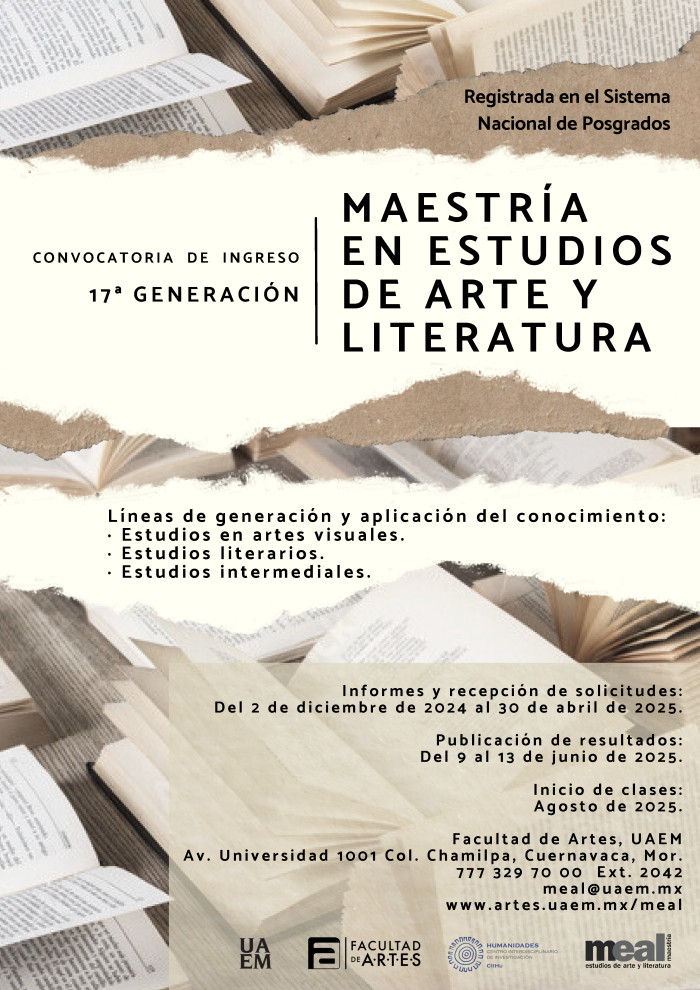 Maestría en Estudios de Arte y Literatura | 17ᵃ Generación