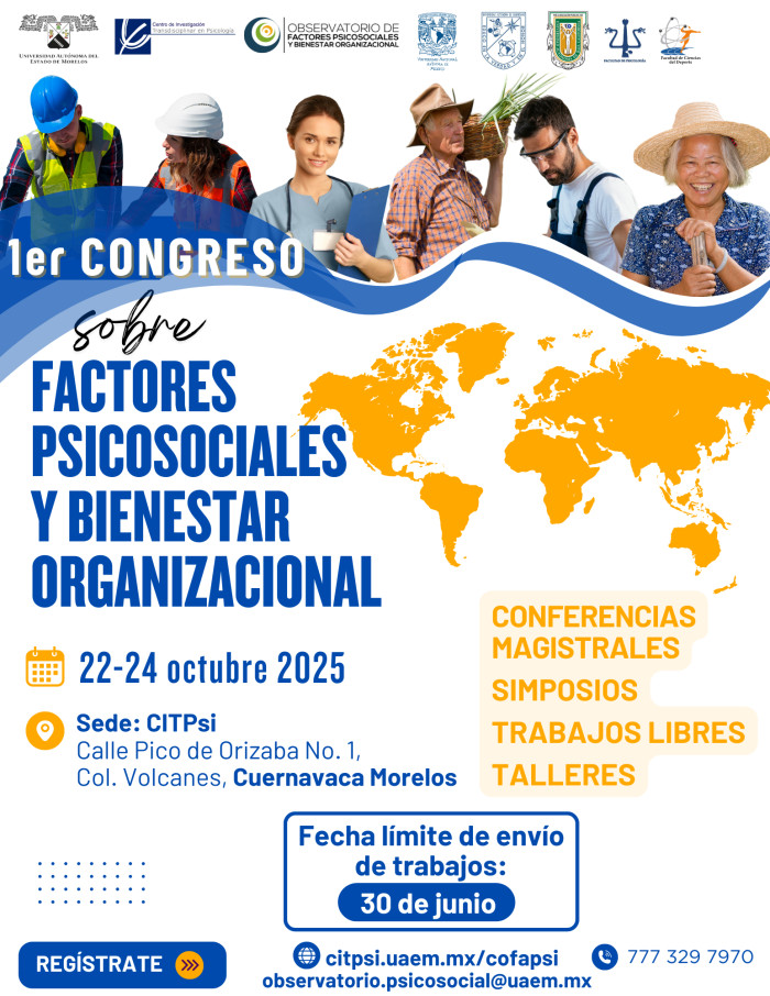 1er Congreso Sobre Factores Psicosociales y Bienestar Organizacional