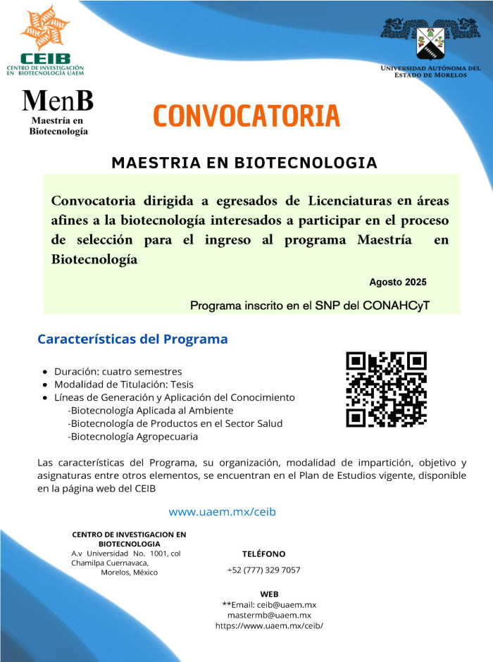 Maestría en Biotecnología - Ingreso Agosto 2025