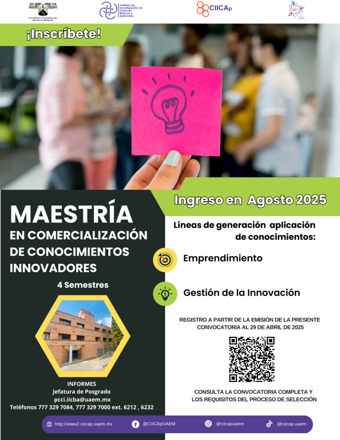 Maestría en Comercialización de Conocimientos Innovadores 2025