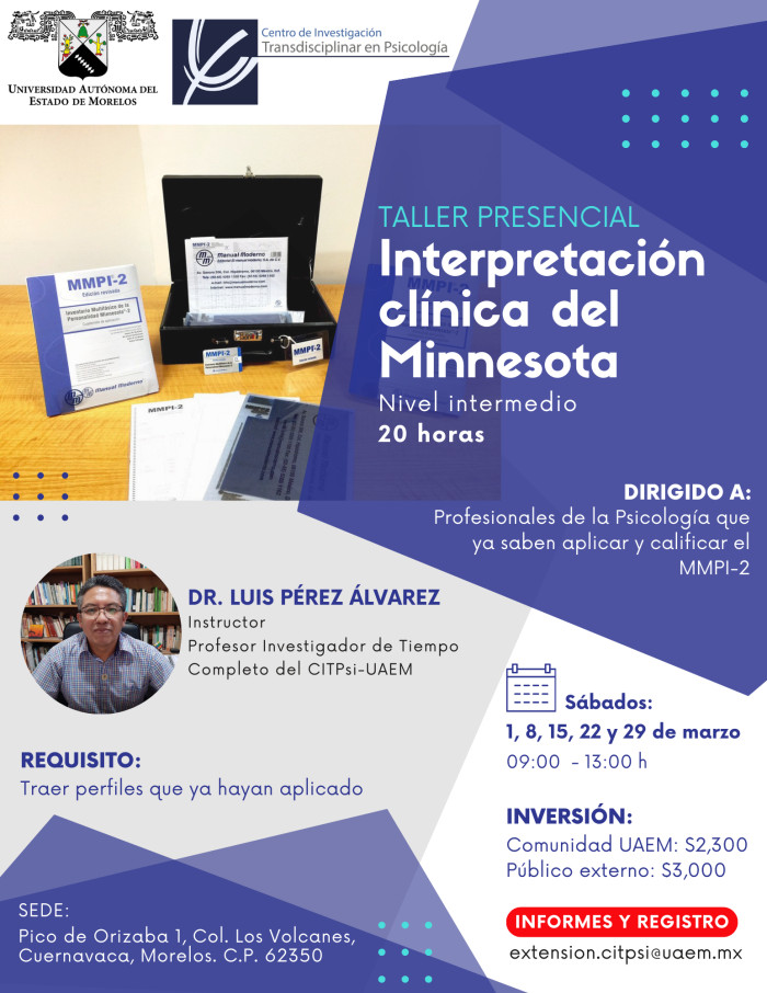 Taller presencial: Interpretación clínica del Minnesota