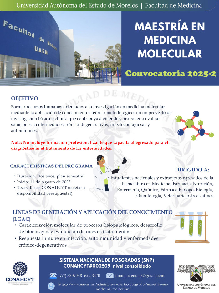 Maestría en Medicina Molecular | Convocatoria 2025-2